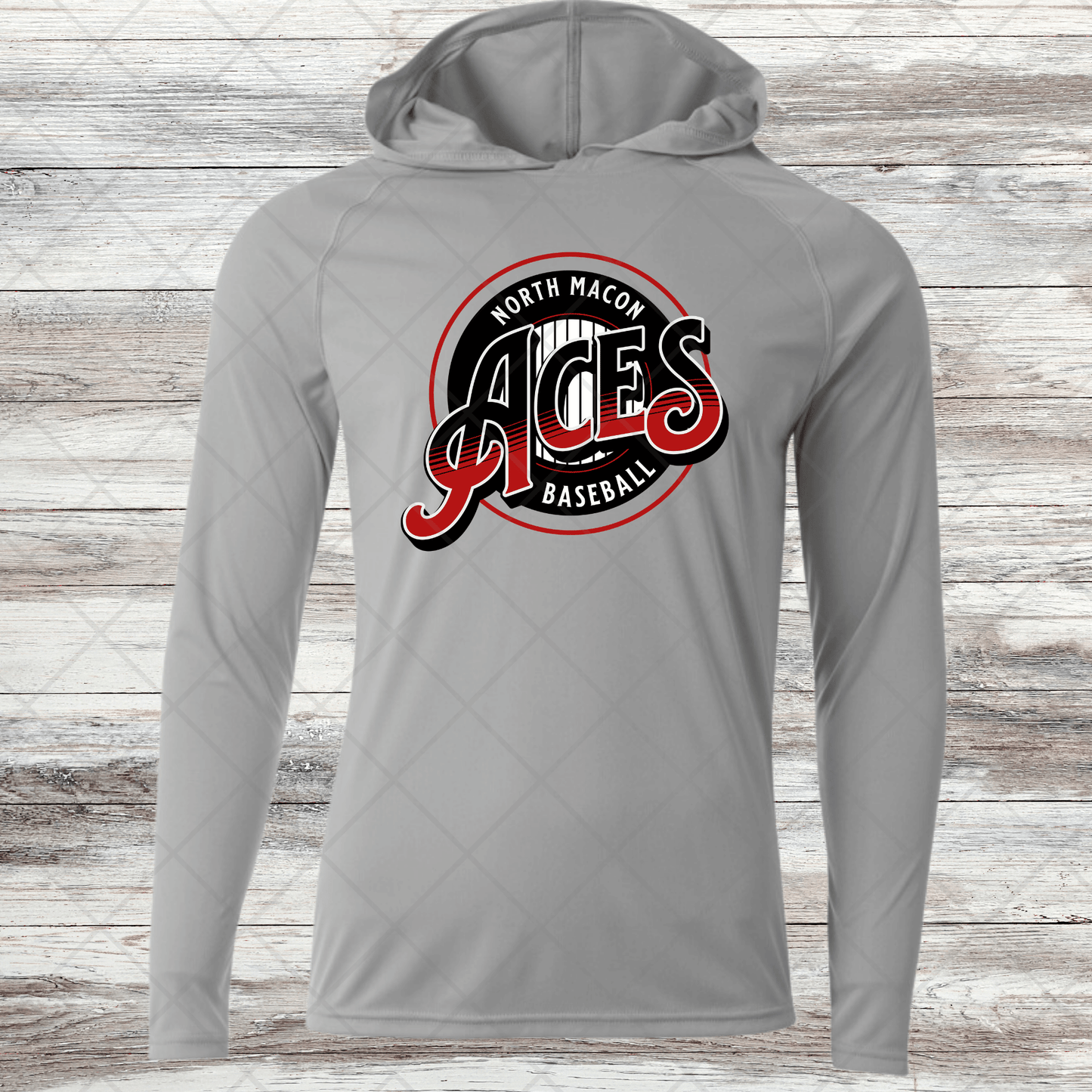 Aces-Design 5- Dri Fit Shirts w/ Hoods- Short and Long Sleeve