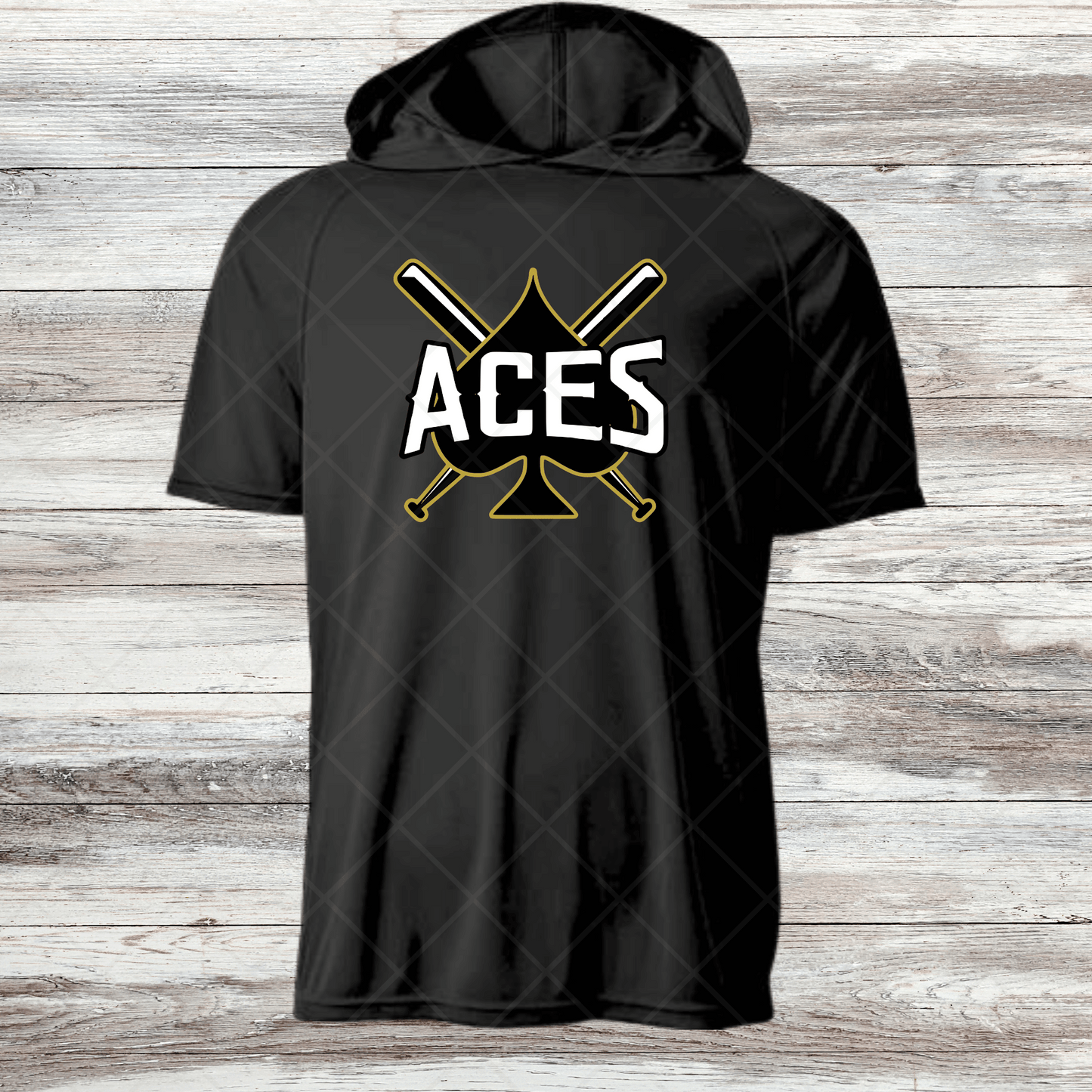 Aces-Design 1- Dri Fit Shirts w/ Hoods- Short and Long Sleeve