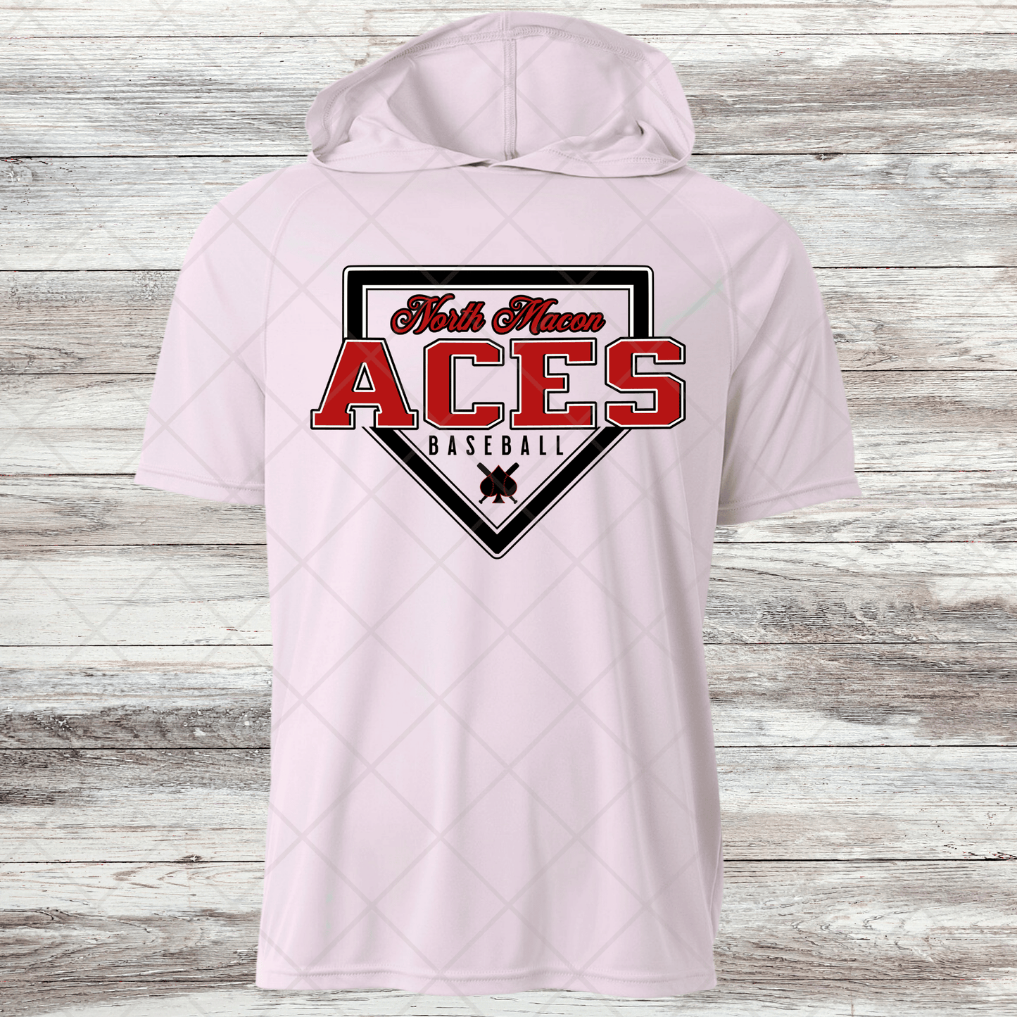 Aces-Design 2- Dri Fit Shirts w/ Hoods- Short and Long Sleeve