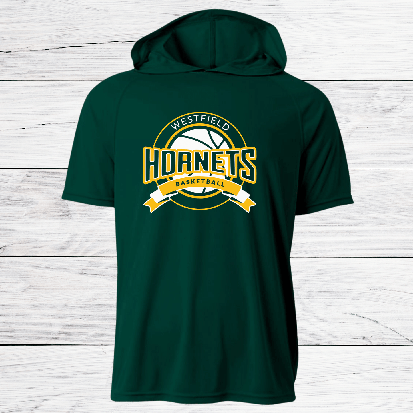 Westfield-Basketball Design A- Dri Fit Shirt w/ Hoods-Short and Long Sleeve