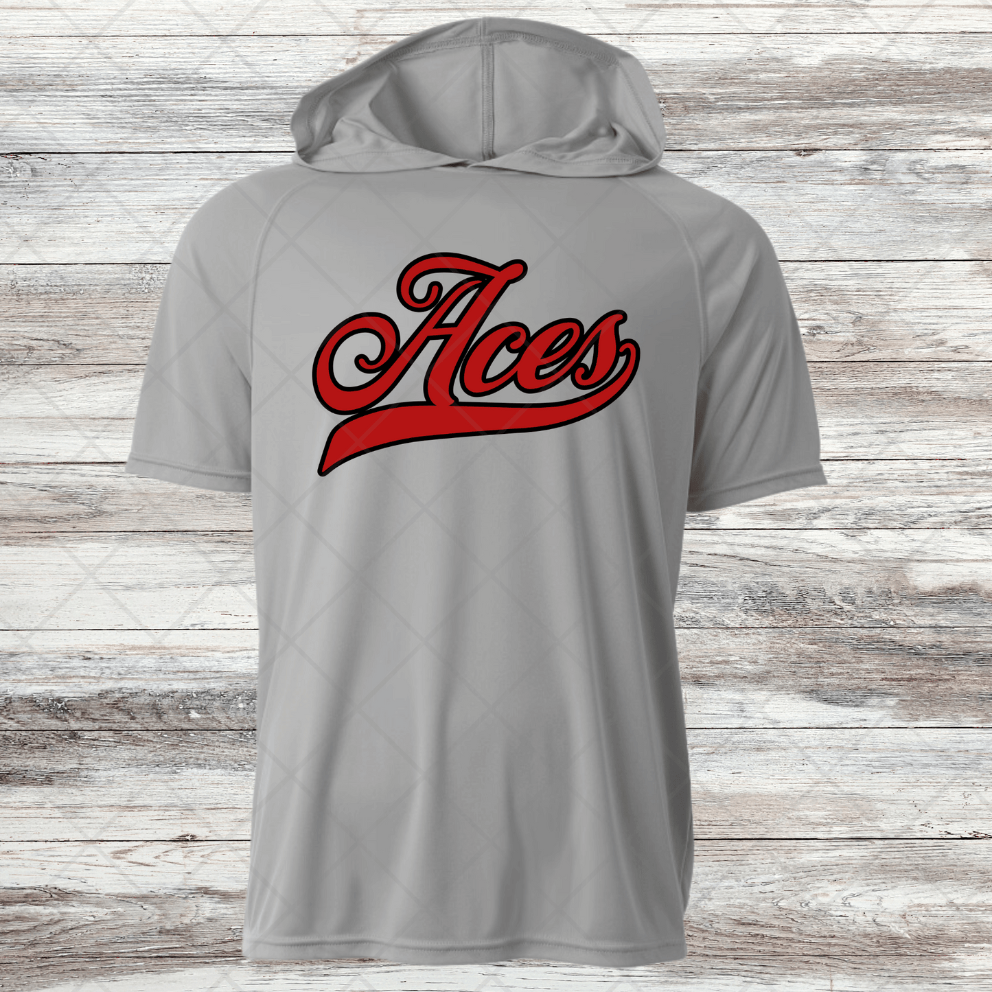 Aces-Design 3 Dri Fit Shirts w/ Hoods- Short and Long Sleeve