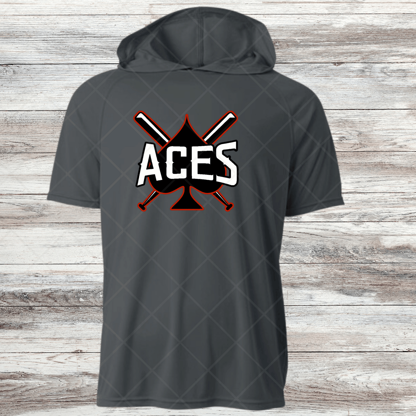 Aces-Design 1- Dri Fit Shirts w/ Hoods- Short and Long Sleeve
