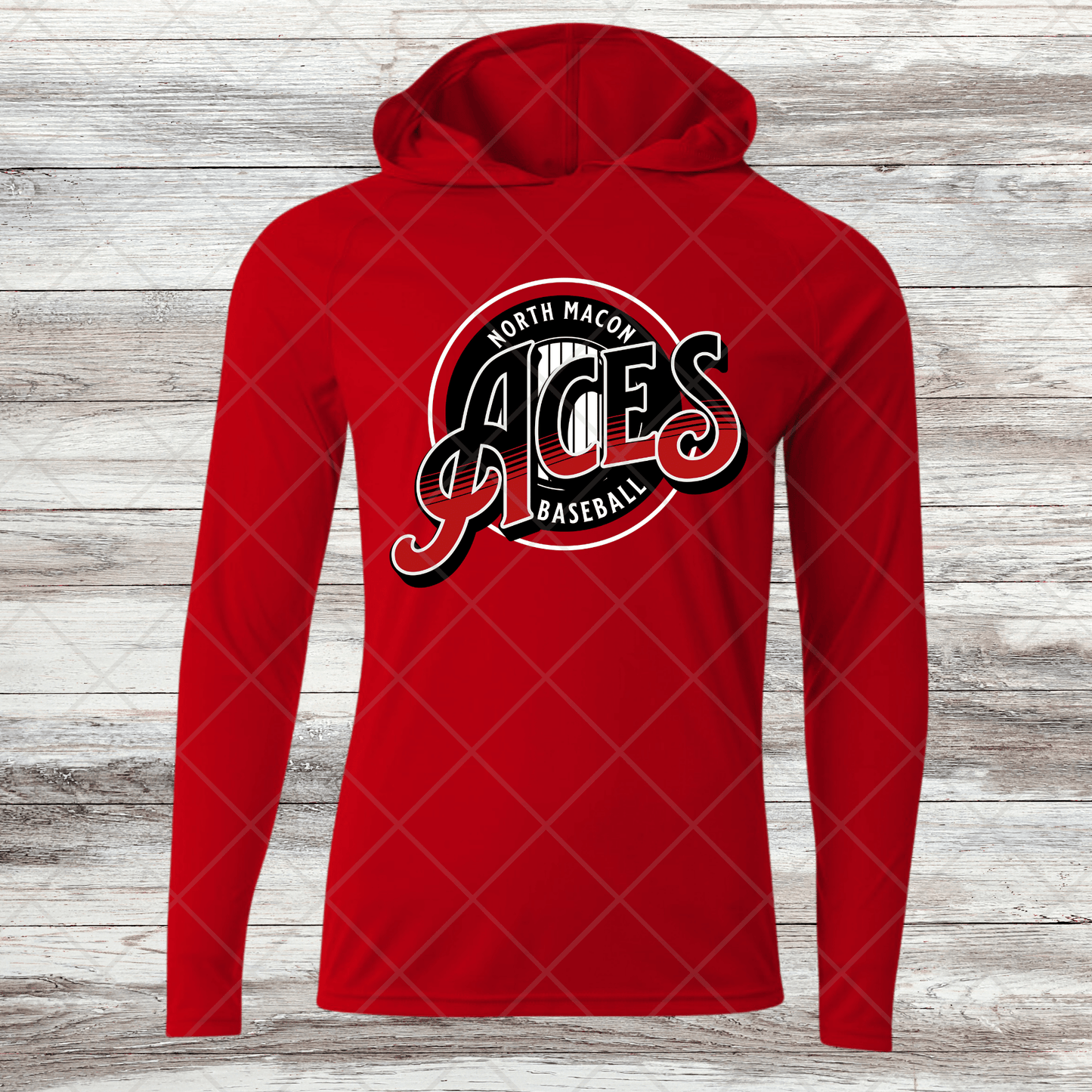 Aces-Design 5- Dri Fit Shirts w/ Hoods- Short and Long Sleeve
