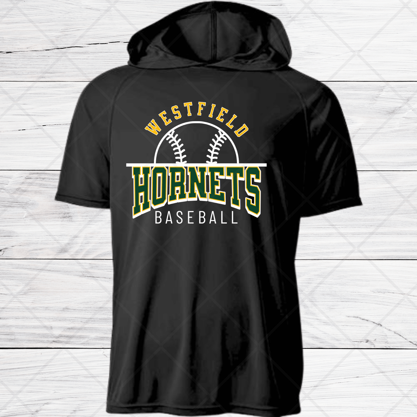 Westfield Baseball-Design A- Dri Fit Shirt w/ Hoods-Short and Long Sleeve
