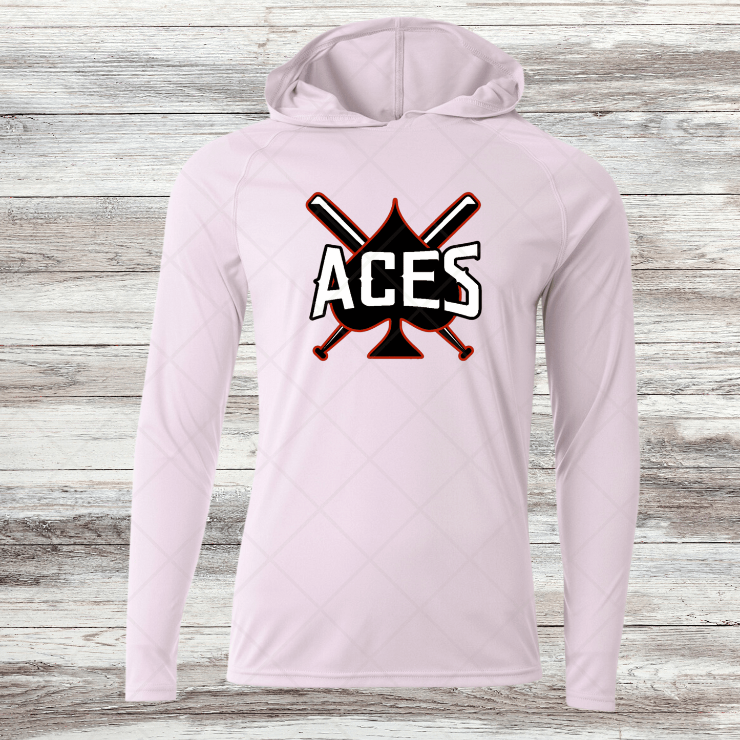 Aces-Design 1- Dri Fit Shirts w/ Hoods- Short and Long Sleeve