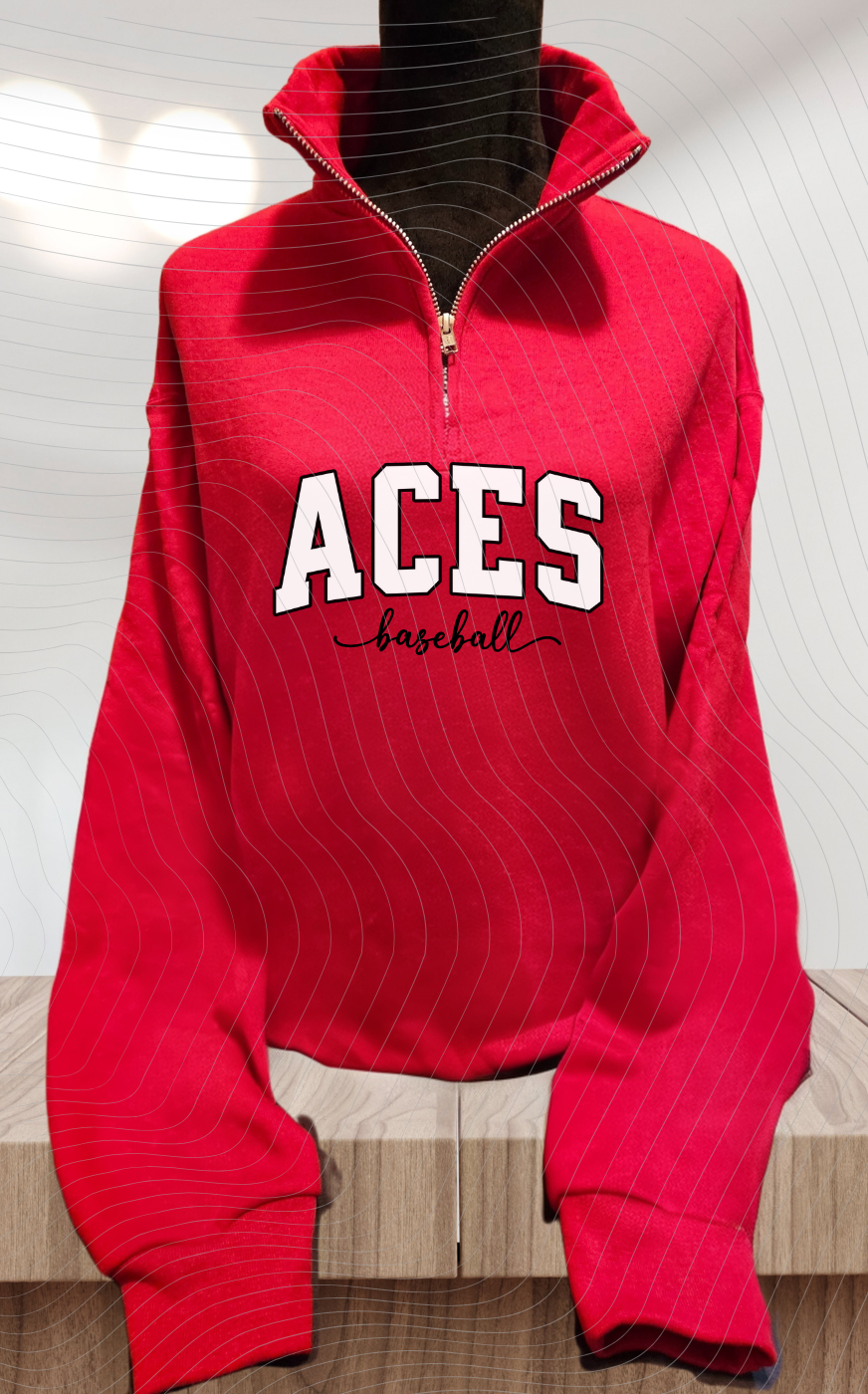 Aces- 1/4 Zip Fleece-Women Design