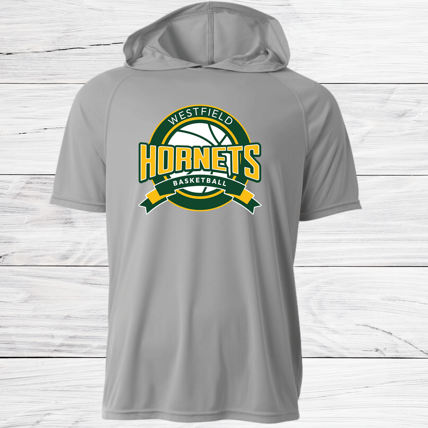 Westfield-Basketball Design A- Dri Fit Shirt w/ Hoods-Short and Long Sleeve