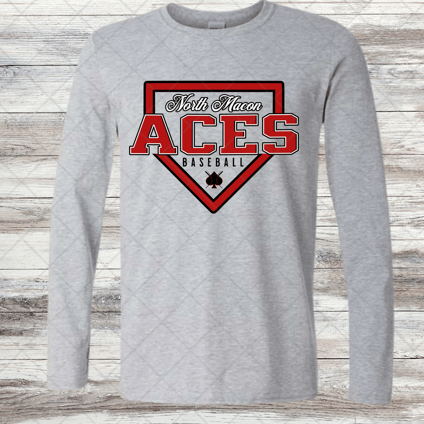 Aces- Design 2- Long Sleeve- Cotton or Dri-Fit