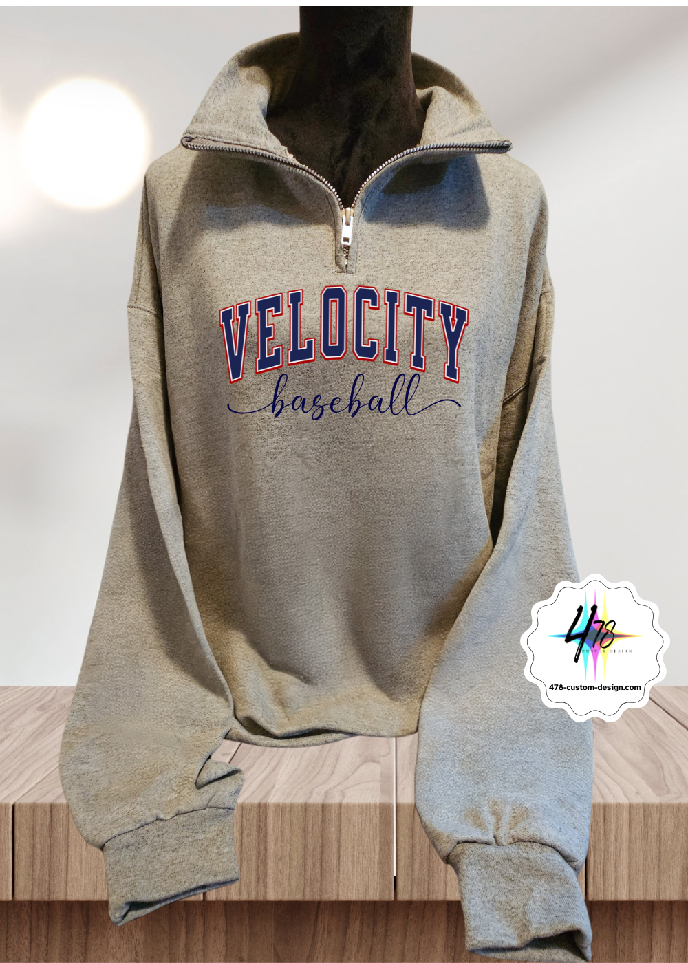 Velocity Baseball- 1/4 Zip Fleece Women Style- 3 Colors