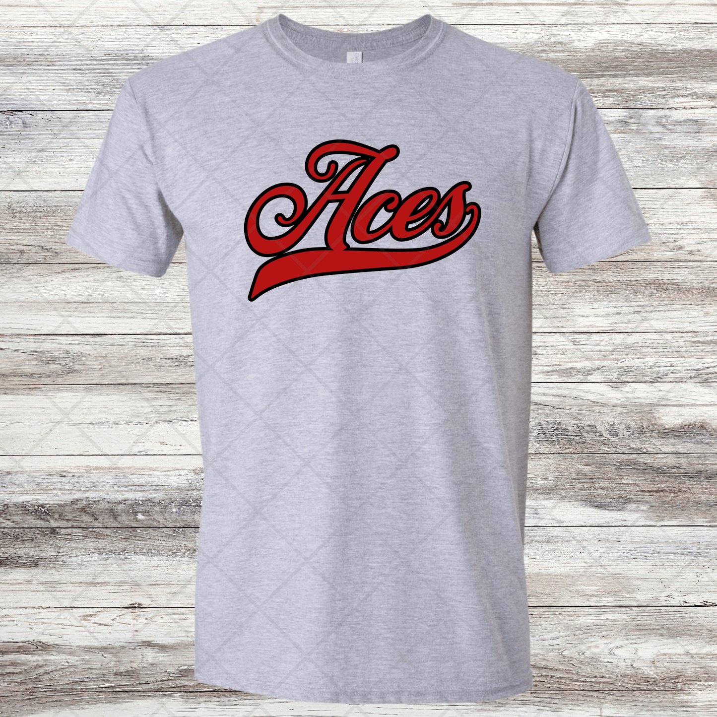 Aces- Design 3- Short Sleeve T-Shirt-Cotton or Dri Fit
