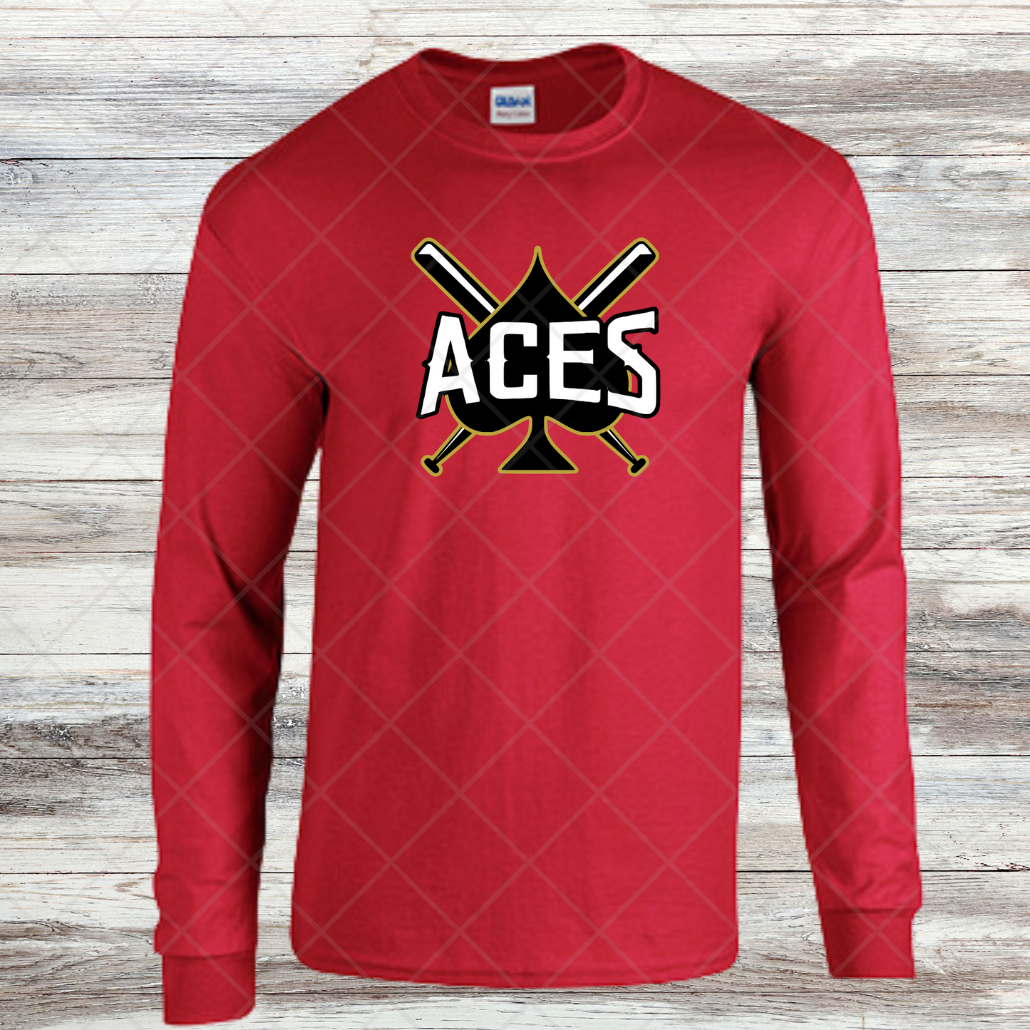 Aces- Design 1- Long Sleeve- Cotton or Dri-Fit