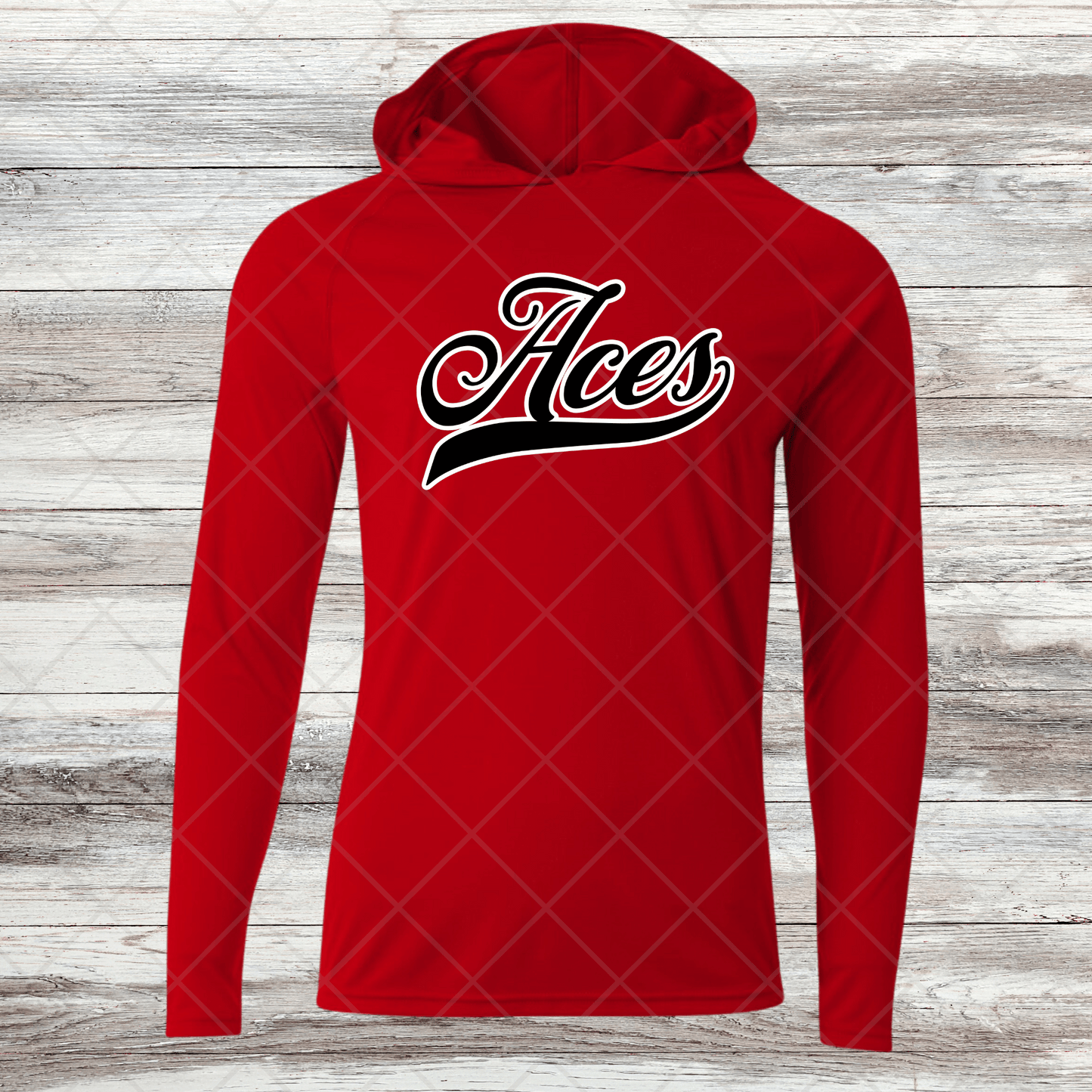 Aces-Design 3 Dri Fit Shirts w/ Hoods- Short and Long Sleeve
