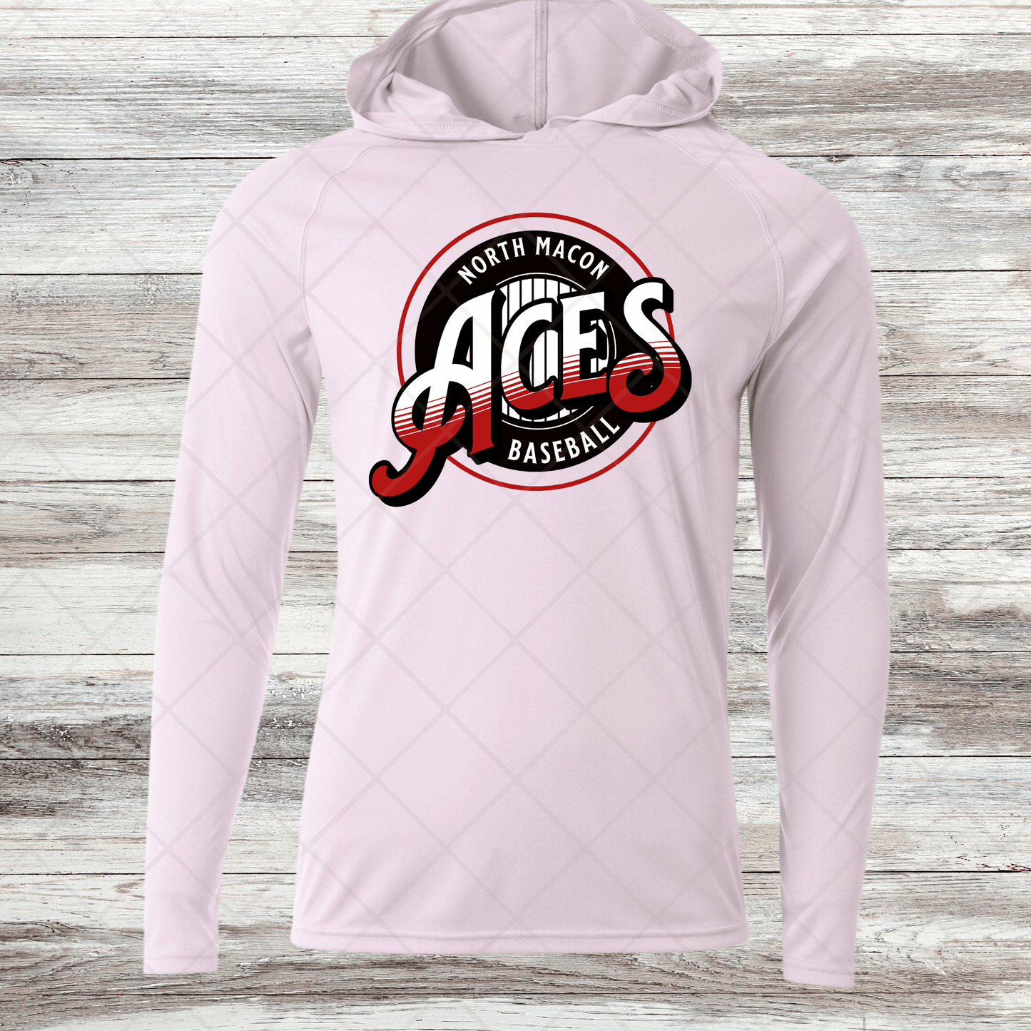 Aces-Design 5- Dri Fit Shirts w/ Hoods- Short and Long Sleeve