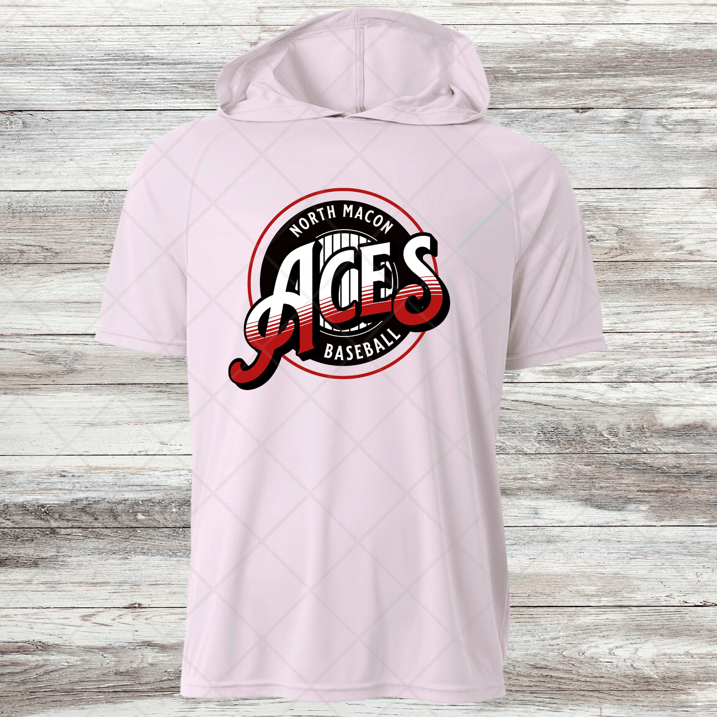 Aces-Design 5- Dri Fit Shirts w/ Hoods- Short and Long Sleeve