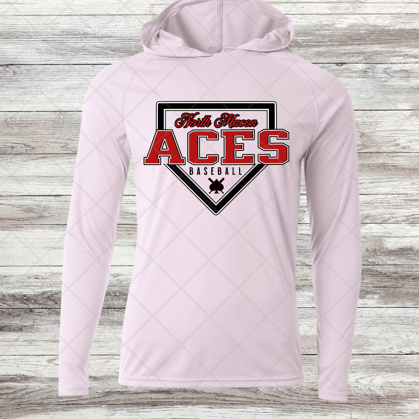 Aces-Design 2- Dri Fit Shirts w/ Hoods- Short and Long Sleeve