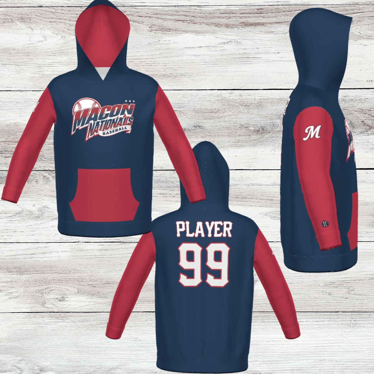 Fully Sublimated Hoodie-NOTE- Can take a few weeks for this. design example