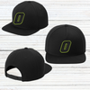 Flat Bill Snapback Hat with Hat Patch Logo- Sport-Tek 5 Panel