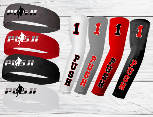 PUSH Basketball Combo Pack- Headband and Arm Sleeve