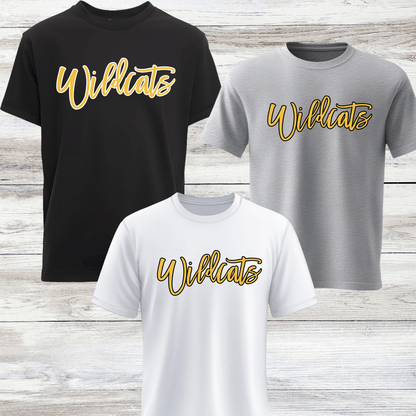 Crisp Academy Baseball Wildcats Script design example