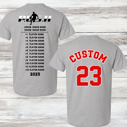 PUSH Basketball Design 1- Short Sleeve/ Long Sleeve Shirts