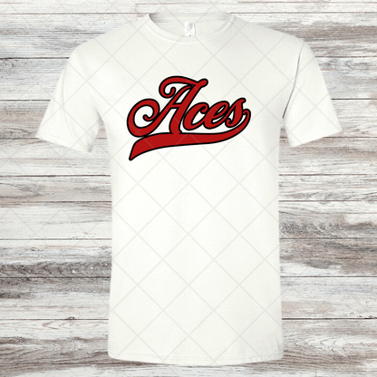 Aces- Design 3- Short Sleeve T-Shirt-Cotton or Dri Fit
