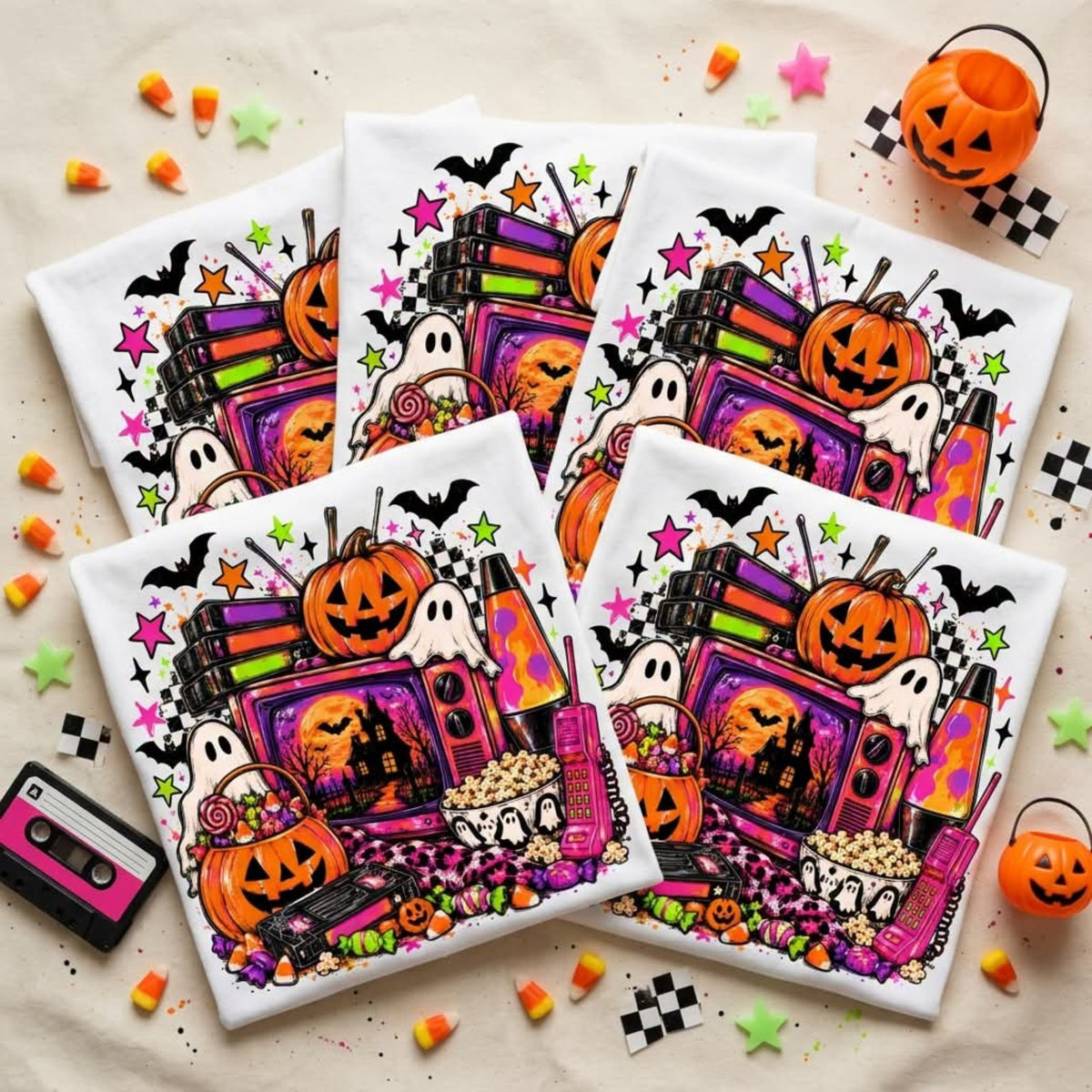 Retro Halloween Movie Night Shirt