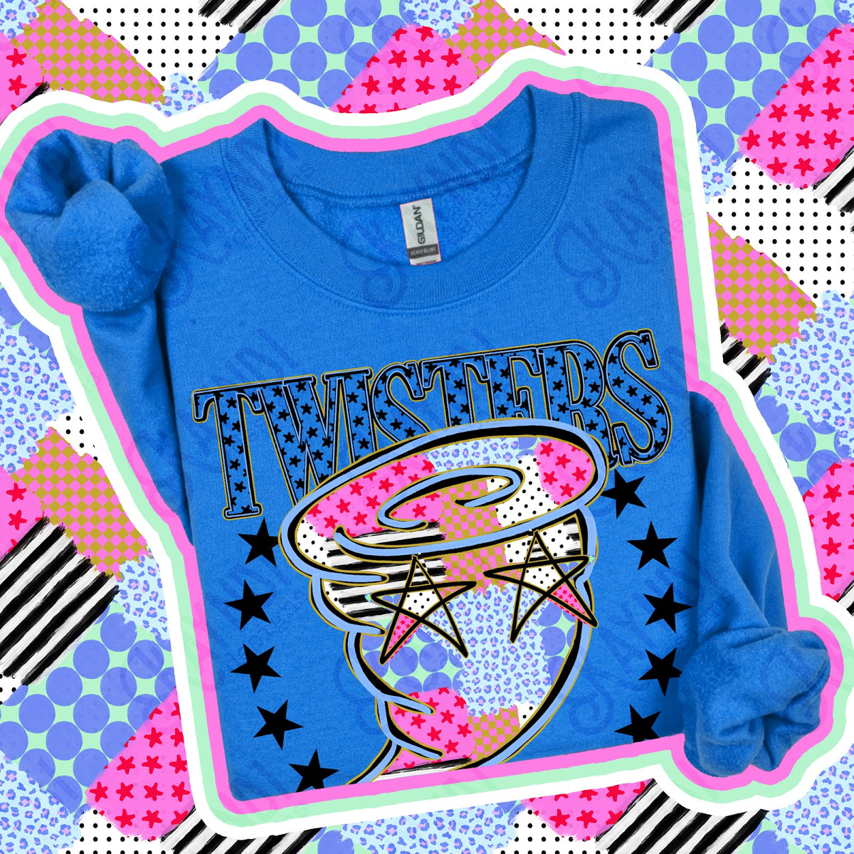 Patchwork Varisty Stars Twisters Top