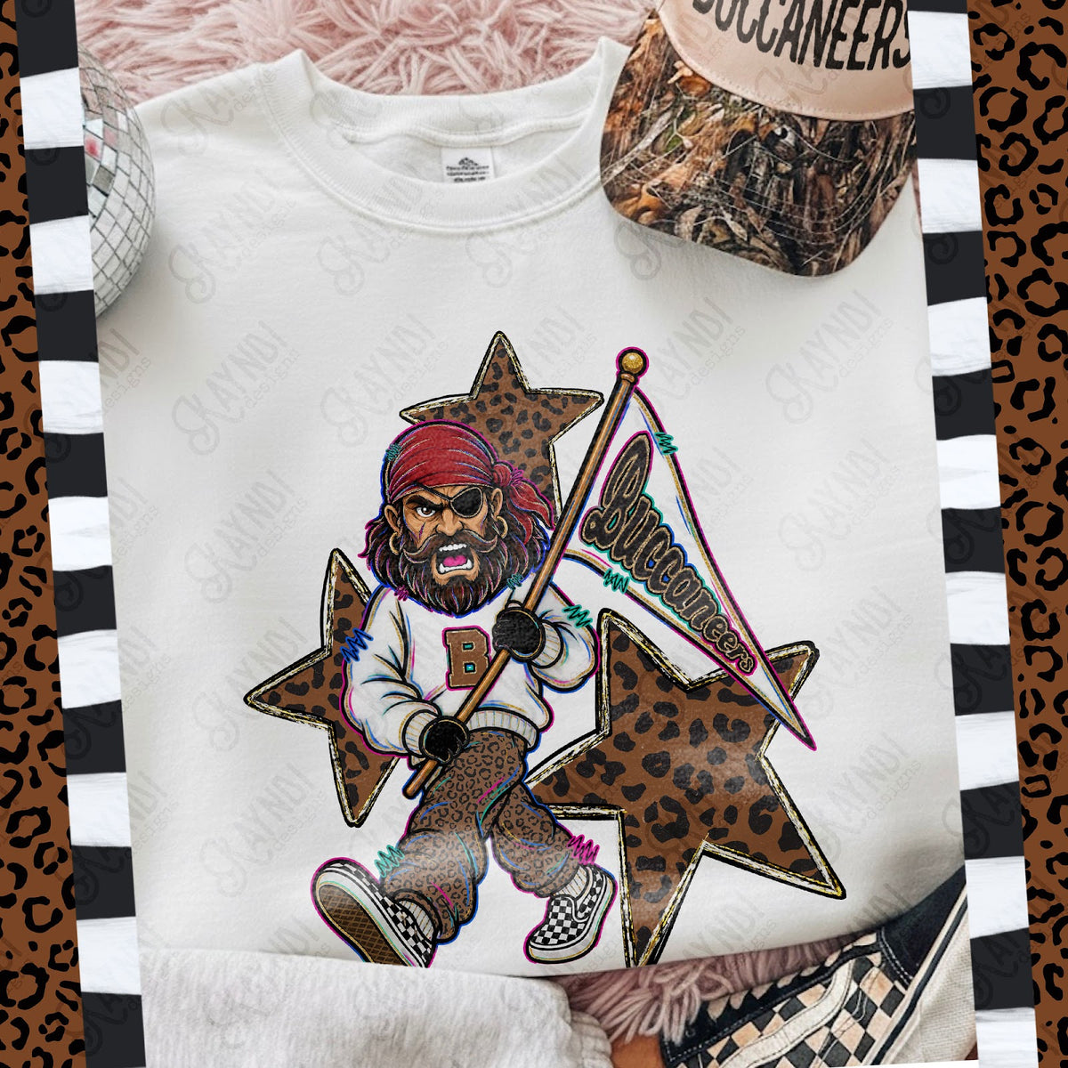 Leopard Sweats Buccaneers 2 Top