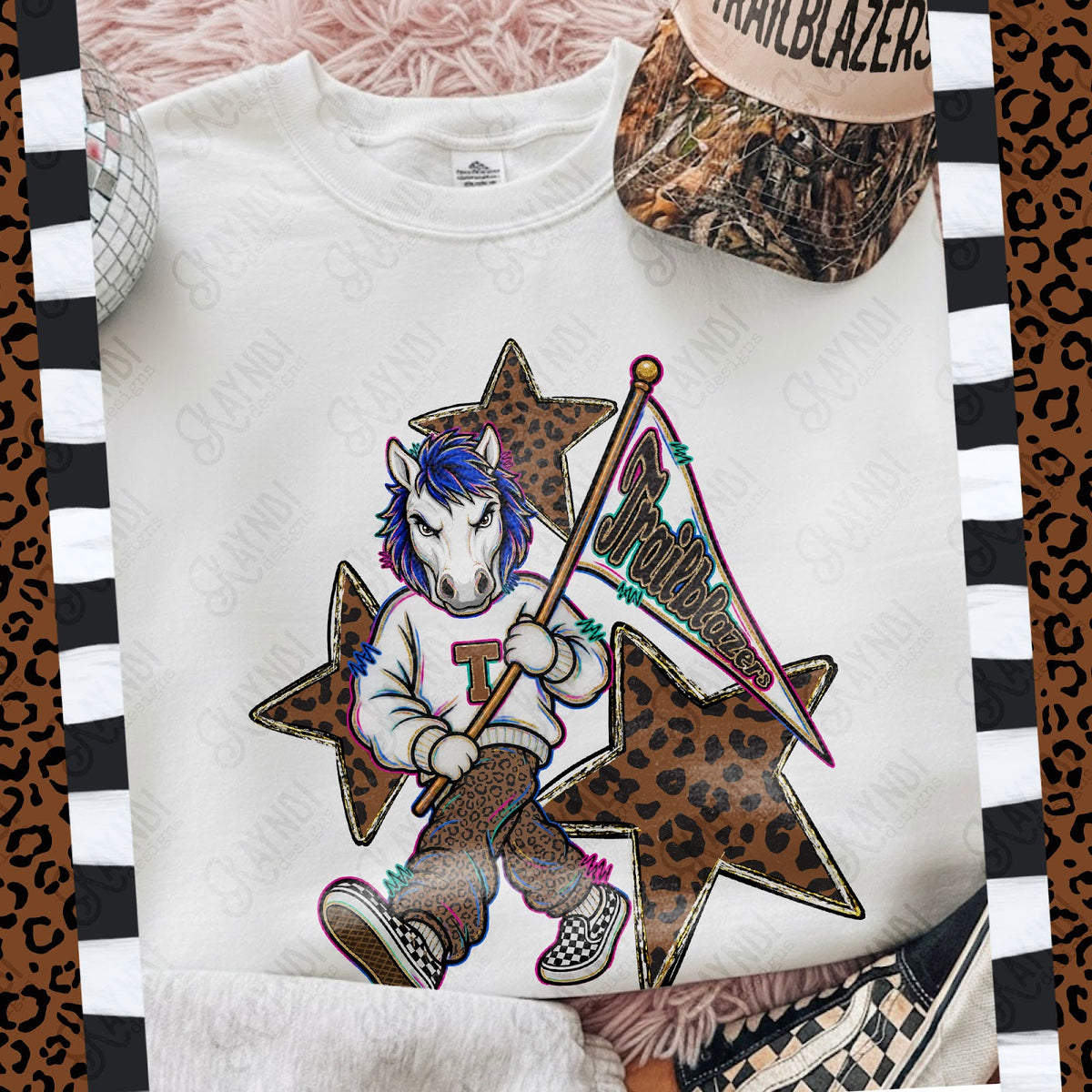 Leopard Sweats Trailblazers 2 Top