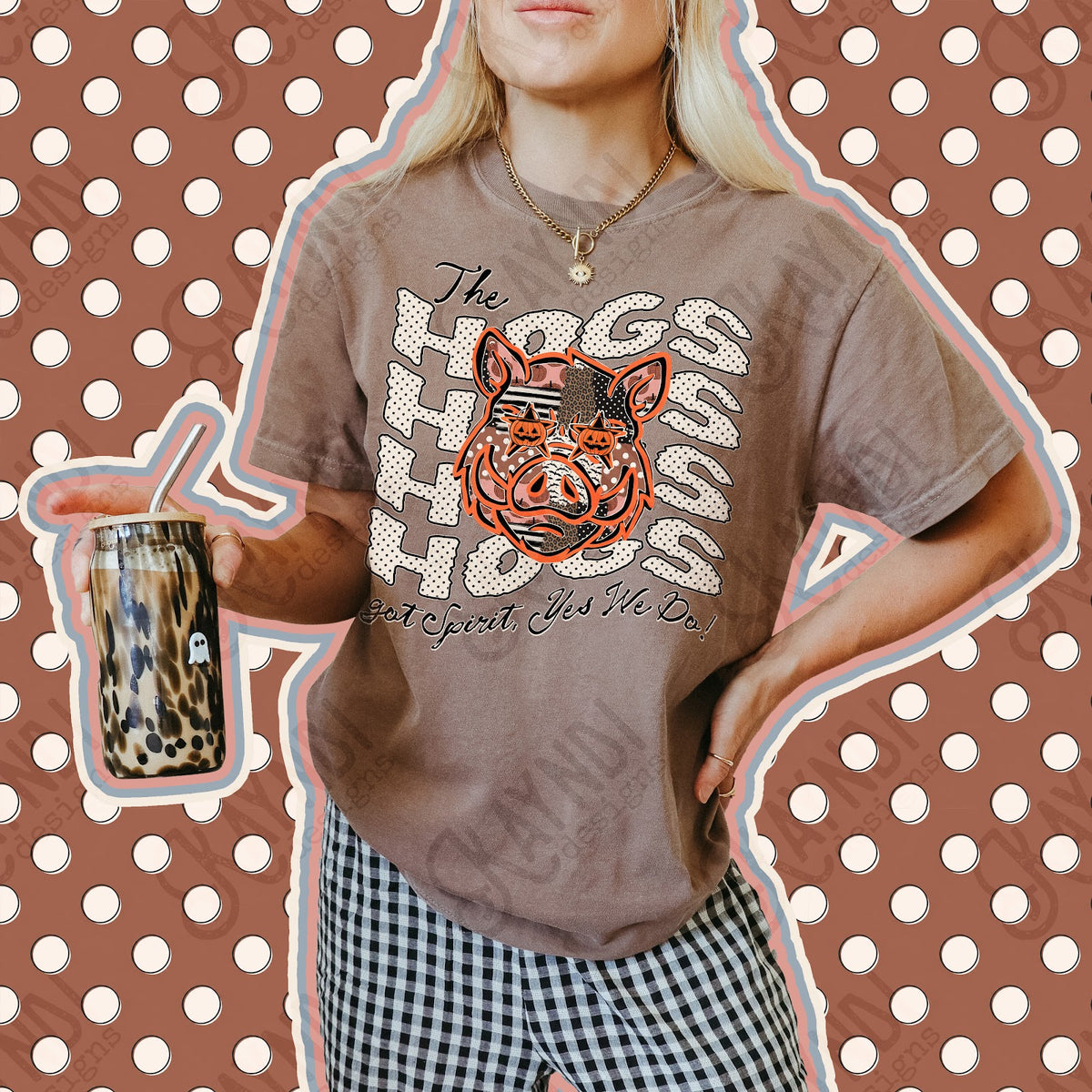 Patchwork Pumpkin Spirit Hogs Top