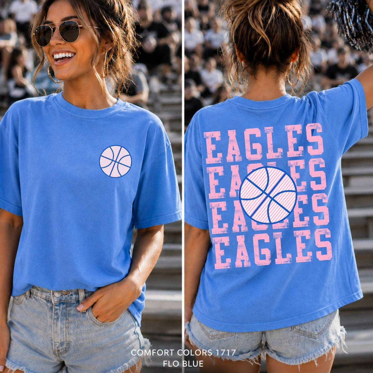 Eagles basketball shirt, front and back team design