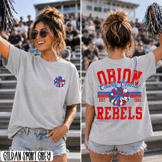 County Central Rebels shirt, front and back