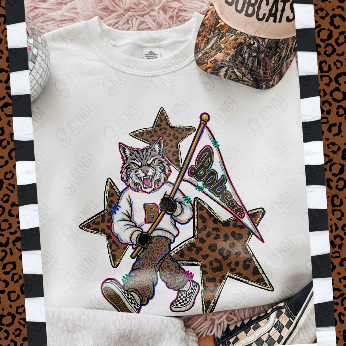 Leopard Sweats Bobcats 2 Top