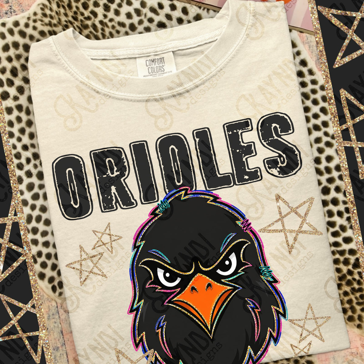 Grunge Varsity Orioles Top