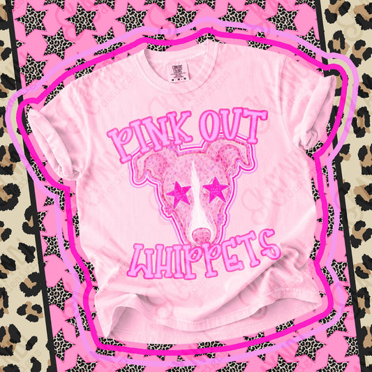 Pink Out Whippets Top design mockup