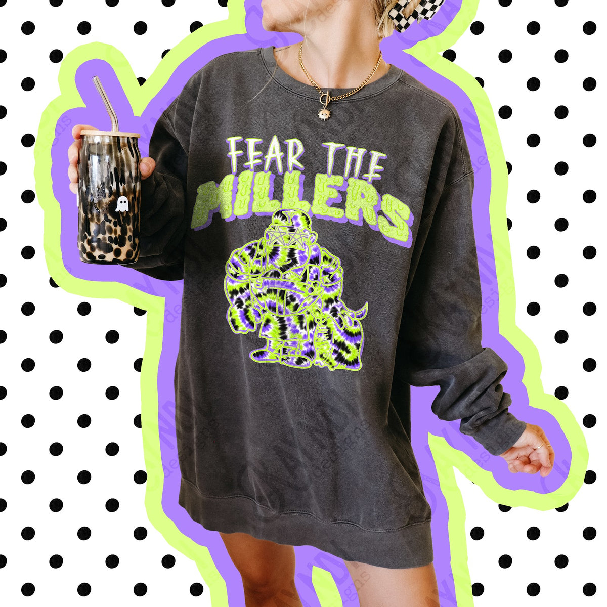 Fear the Millers 2 Top apparel mockup
