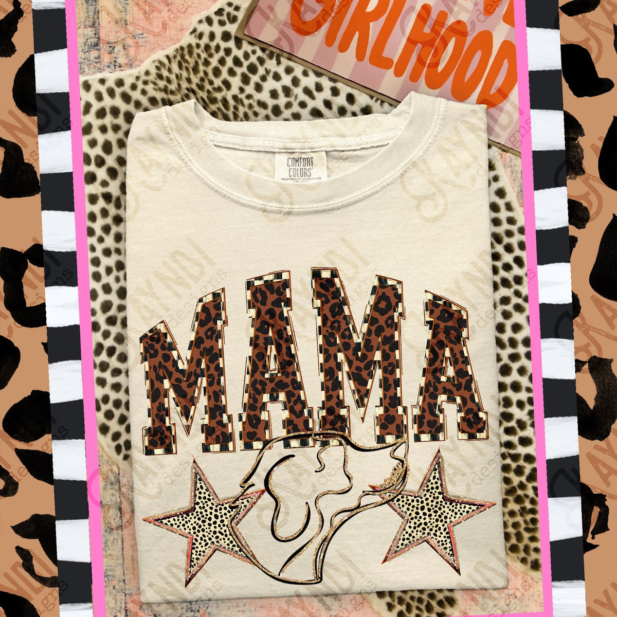 MAMA Dogs Top design mockup