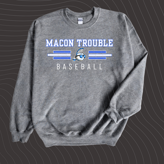 Macon Trouble-Design A- GRAY- Sweatshirt/ Hoodie