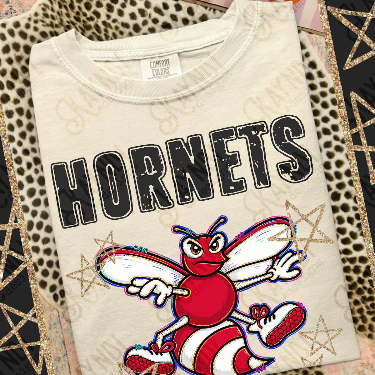 Grunge Varsity Hornets Top