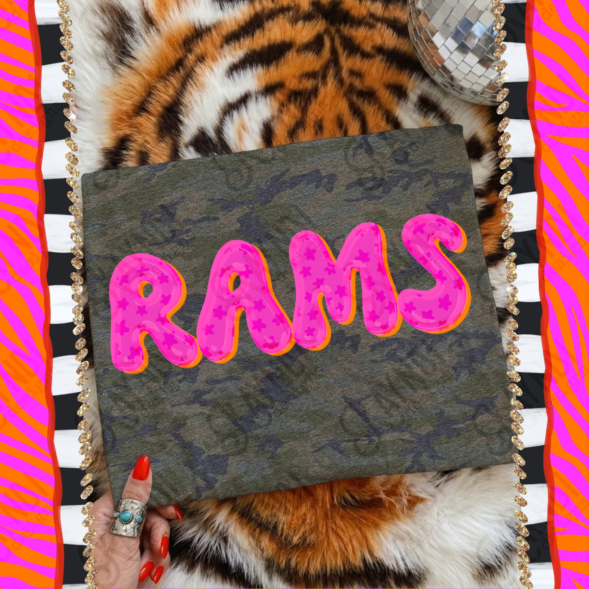 Bubble Stars Rams Top