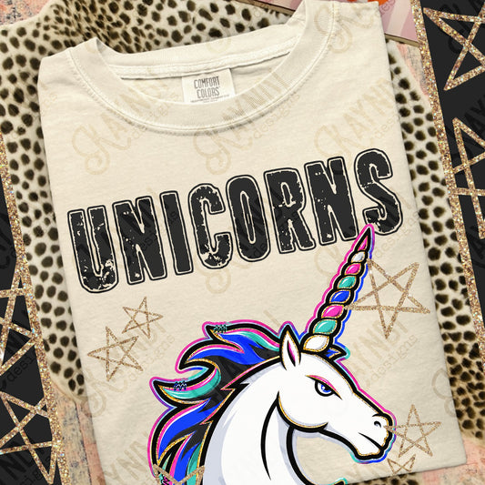 Grunge Varsity Unicorns Top