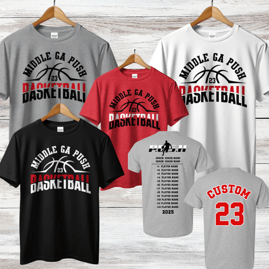 PUSH Basketball Design 6- Short Sleeve/ Long Sleeve Shirts