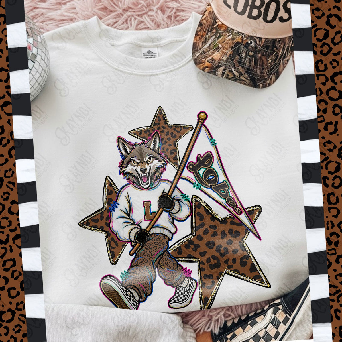 Leopard Sweats Lobos Top