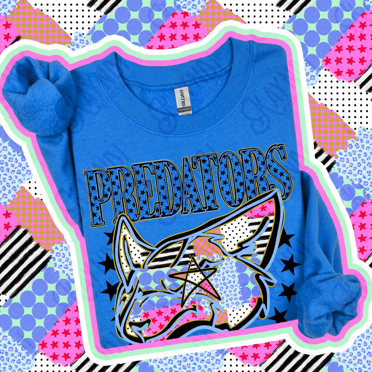 Patchwork Varisty Stars Predators Top