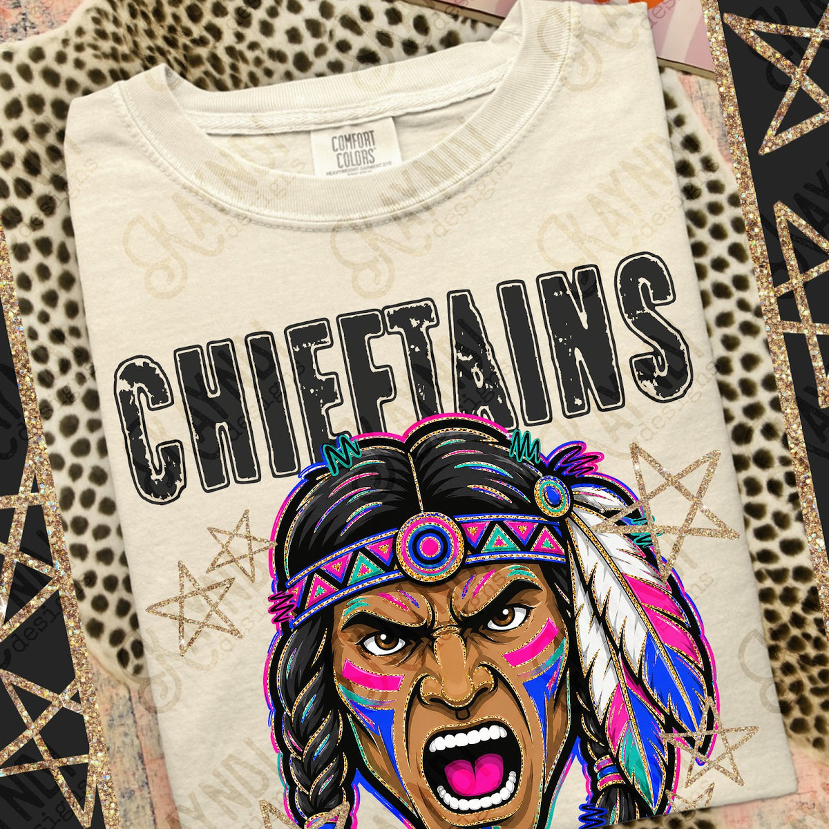 Grunge Varsity Chieftains 2 Top