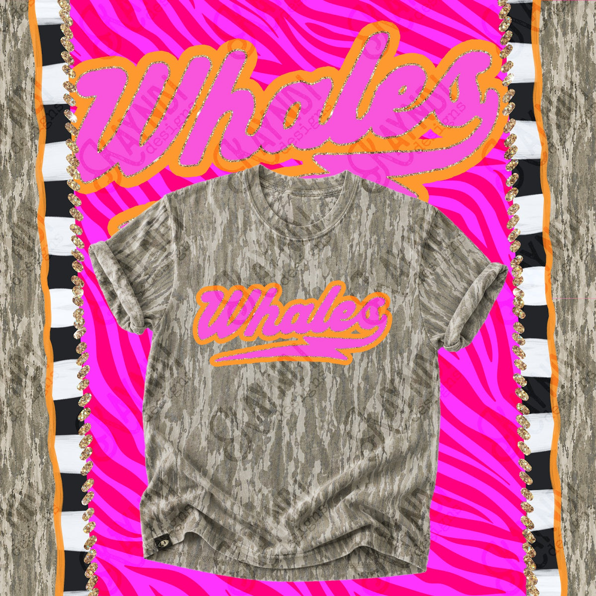 Prism Script Whales Top