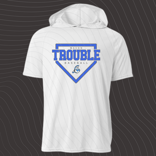 Macon Trouble- Design C-WHITE- Short/Long Sleeve Dri-Fit w/ Hood