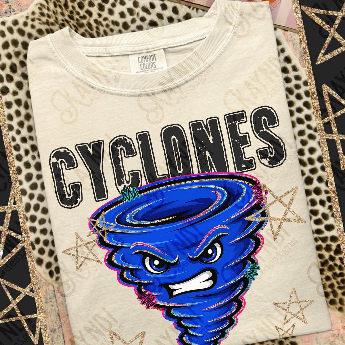 Grunge Varsity Cyclones Top
