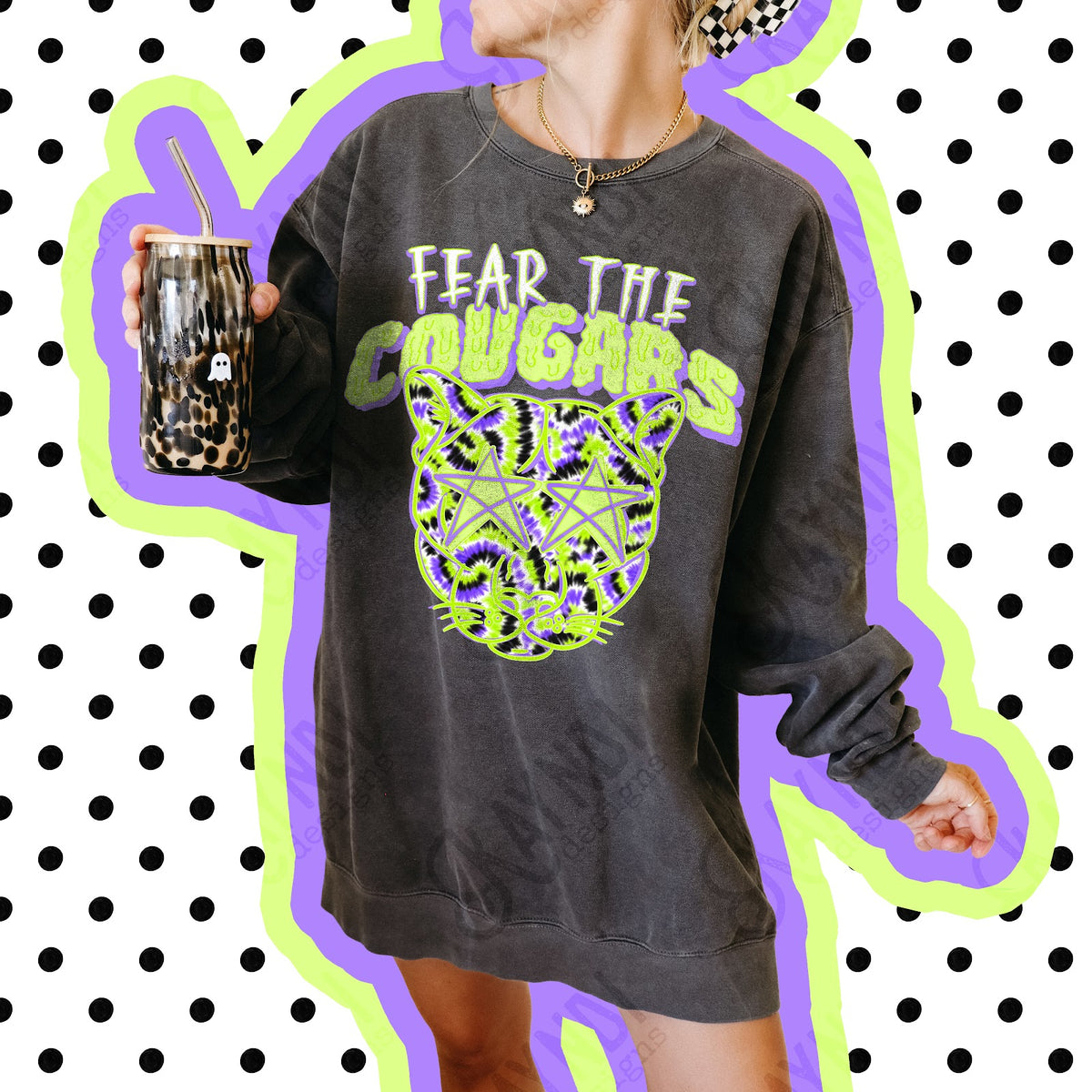 Fear the Cougars 2 Top apparel mockup