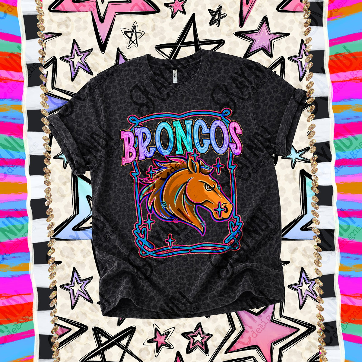 Retro Pop Broncos Top